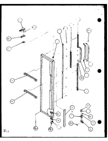 Freezer Door (Sl25j / P7870109w) (Sl25j / P1104026w) parts for Amana Side-By-Side Refrigerator SL25J-P7870109W from AppliancePartsPros.com