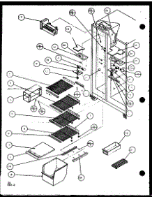 Freezer Shelving And Refrigerator Light (Sl25j / P7870109w) (Sl25j / P1104026w) parts for Amana Side-By-Side Refrigerator SL25J-P7870109W from AppliancePartsPros.com
