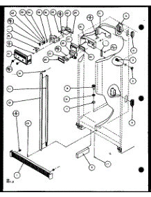 Refrigerator (Sl25j / P7870109w) (Sl25j / P1104026w) parts for Amana Side-By-Side Refrigerator SL25J-P7870109W from AppliancePartsPros.com