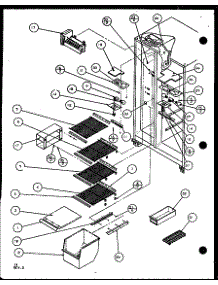 Freezer Shelving And Refrigerator Light (Sl22jb / P7870132w) (Sl22jb / P1104031w) parts for Amana Side-By-Side Refrigerator SL25J-P7870132W from AppliancePartsPros.com