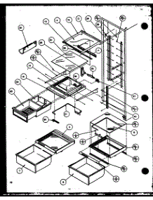 Refrigerator Shelving And Drawers (Sl22mbw / P1120605ww) (Sl22mbl / P1120605wl) (Sl22mbg / P1120605wg) (Sl22mbw / P1120606ww) (Sl22mbg / P1120606wg) (Sl22mbl / P1120606wl) (Sl25mg / P1120707wg) (Sl25mw / P1120707ww) (Sl25ml / P1120707wl) (Sl25mw / P1120708ww) (Sl25mg / P112070 parts for Amana Side-By-Side Refrigerator SL25MW-P1120707WW from AppliancePartsPros.com