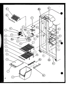 Freezer Shelving And Refrigerator Light (Sld25jb / P1116503w) (Sld25jb / P1116504w) parts for Amana Side-By-Side Refrigerator SLD22JB-P1116105W from AppliancePartsPros.com