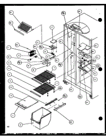 Freezer Shelving And Refrigerator Light (Sld25jp / P1116505w) (Sld25jp / P1116506w) parts for Amana Side-By-Side Refrigerator SLD22JB-P1116105W from AppliancePartsPros.com