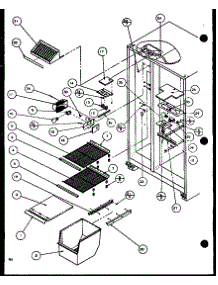 Freezer Shelving And Refrigerator Light (Sld22jb / P1116105w) (Sld22jb / P1116106w) parts for Amana Side-By-Side Refrigerator SLD22JB-P1116105W from AppliancePartsPros.com
