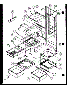 Refrigerator Shelving And Drawers (Sld22jb / P1116105w) (Sld22jb / P1116106w) parts for Amana Side-By-Side Refrigerator SLD22JB-P1116105W from AppliancePartsPros.com