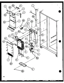 Evaporator And Air Handling (Sld25jb / P1116503w) (Sld25jb / P1116504w) parts for Amana Side-By-Side Refrigerator SLD22JB-P1116106W from AppliancePartsPros.com