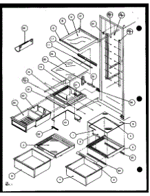 Refrigerator Shelving And Drawers (Sld25j / P1104007w) (Sld25jb / P1104009w) (Sld25jp / P1104011w) (Sld22jb / P1104023w) parts for Amana Side-By-Side Refrigerator SLD25J-P1104007W from AppliancePartsPros.com