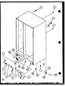 Drain And Rollers (Sld25j / P1104008w) (Sld25jb / P1104010w) (Sld25jp / P1104012w) (Sld22jb / P1104024w) parts for Amana Side-By-Side Refrigerator SLD25J-P1104007W from AppliancePartsPros.com