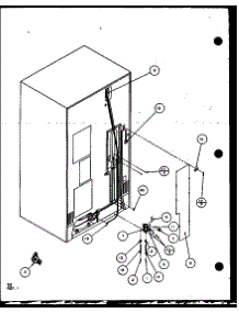 Cabinet Back (Sld25j / P1104008w) (Sld25jb / P1104010w) (Sld25jp / P1104012w) (Sld22jb / P1104024w) parts for Amana Side-By-Side Refrigerator SLD25J-P1104007W from AppliancePartsPros.com