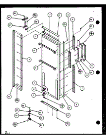 Refrigerator Door (Sld25j / P1104007w) (Sld25jb / P1104009w) (Sld25jp / P1104011w) (Sld22jb / P1104023w) parts for Amana Side-By-Side Refrigerator SLD25J-P1104008W from AppliancePartsPros.com