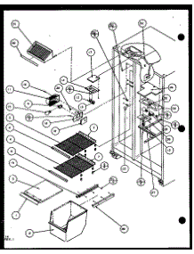 Freezer Shelving And Refrigerator Light (Sld25j / P1104007w) (Sld25jb / P1104009w) (Sld25jp / P1104011w) (Sld22jb / P1104023w) parts for Amana Side-By-Side Refrigerator SLD25J-P1104008W from AppliancePartsPros.com