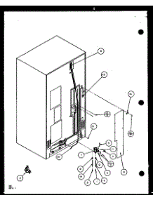 Cabinet Back (Sld25j / P1104007w) (Sld25jb / P1104009w) (Sld25jp / P1104011w) (Sld22jb / P1104023w) parts for Amana Side-By-Side Refrigerator SLD25J-P1104008W from AppliancePartsPros.com