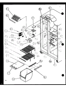 Freezer Shelving And Refrigerator Light (Sld25j / P1116501w) (Sld25j / P1116502w) parts for Amana Side-By-Side Refrigerator SLD25J-P1116502W from AppliancePartsPros.com