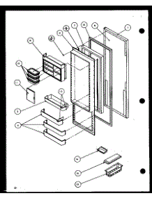 Refrigerator Door (Sld25j / P7870110w) (Sld25jb / P7870111w) (Sld25jp / P7870112w) (Sld22jb / P7870133w) parts for Amana Side-By-Side Refrigerator SLD25J-P7870110W from AppliancePartsPros.com