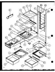 Refrigerator Shelving And Drawers (Sld25j / P7870110w) (Sld25jb / P7870111w) (Sld25jp / P7870112w) (Sld22jb / P7870133w) parts for Amana Side-By-Side Refrigerator SLD25J-P7870110W from AppliancePartsPros.com