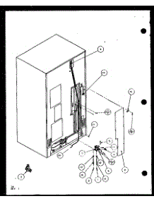 Cabinet Back (Sld25j / P7870110w) (Sld25jb / P7870111w) (Sld25jp / P7870112w) (Sld22jb / P7870133w) parts for Amana Side-By-Side Refrigerator SLD25J-P7870110W from AppliancePartsPros.com