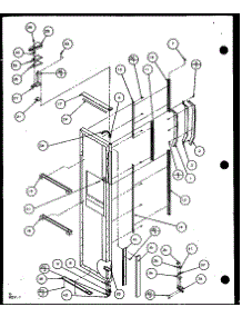 Freezer Door (Sld25j / P1104007w) (Sld25jb / P1104009w) (Sld25jp / P1104011w) (Sld22jb / P1104023w) parts for Amana Side-By-Side Refrigerator SLD25JB-P1104009W from AppliancePartsPros.com
