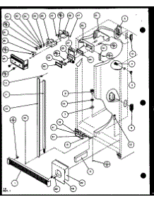 Refrigerator / Freezer Controls And Cabinet Part (Sld25j / P1104007w) (Sld25jb / P1104009w) (Sld25jp / P1104011w) (Sld22jb / P1104023w) parts for Amana Side-By-Side Refrigerator SLD25JB-P1104009W from AppliancePartsPros.com