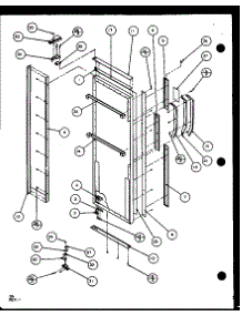 Refrigerator Door (Sld25j / P1104008w) (Sld25jb / P1104010w) (Sld25jp / P1104012w) (Sld22jb / P1104024w) parts for Amana Side-By-Side Refrigerator SLD25JB-P1104010W from AppliancePartsPros.com