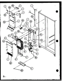 Evaporator And Air Handling (Sld25j / P1104008w) (Sld25jb / P1104010w) (Sld25jp / P1104012w) (Sld22jb / P1104024w) parts for Amana Side-By-Side Refrigerator SLD25JB-P1104010W from AppliancePartsPros.com