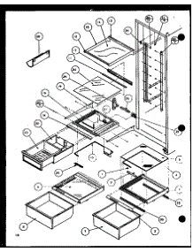 Refrigerator Shelving And Drawers (Sld25j / P1116501w) (Sld25j / P1116502w) parts for Amana Side-By-Side Refrigerator SLD25JB-P1116503W from AppliancePartsPros.com