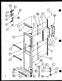 Freezer Door (Sld25jb / P1116503w) (Sld25jb / P1116504w) parts for Amana Side-By-Side Refrigerator SLD25JB-P1116503W from AppliancePartsPros.com