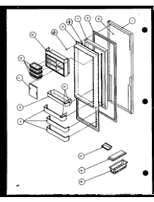 Refrigerator Door (Sld25jb / P1116503w) (Sld25jb / P1116504w) parts for Amana Side-By-Side Refrigerator SLD25JB-P1116503W from AppliancePartsPros.com