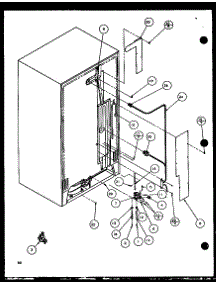 Cabinet Back (Sld25jp / P1116505w) (Sld25jp / P1116506w) parts for Amana Side-By-Side Refrigerator SLD25JB-P1116504W from AppliancePartsPros.com
