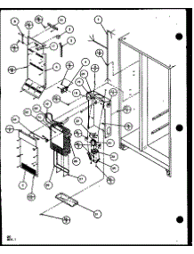 Evaporator And Air Handling (Sld25j / P1104007w) (Sld25jb / P1104009w) (Sld25jp / P1104011w) (Sld22jb / P1104023w) parts for Amana Side-By-Side Refrigerator SLD25JP-P1104011W from AppliancePartsPros.com