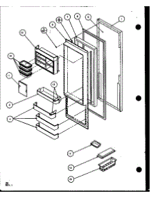 Refrigerator Door (Sld25j / P1104008w) (Sld25jb / P1104010w) (Sld25jp / P1104012w) (Sld22jb / P1104024w) parts for Amana Side-By-Side Refrigerator SLD25JP-P1104012W from AppliancePartsPros.com