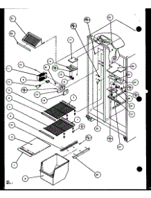 Freezer Shelving And Refrigerator Light (Sld25j / P1104008w) (Sld25jb / P1104010w) (Sld25jp / P1104012w) (Sld22jb / P1104024w) parts for Amana Side-By-Side Refrigerator SLD25JP-P1104012W from AppliancePartsPros.com