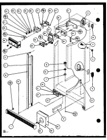 Refrigerator / Freezer Controls And Cabinet Part (Sld25j / P1104008w) (Sld25jb / P1104010w) (Sld25jp / P1104012w) (Sld22jb / P1104024w) parts for Amana Side-By-Side Refrigerator SLD25JP-P1104012W from AppliancePartsPros.com
