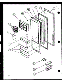 Refrigerator Door (Sld25j / P1116501w) (Sld25j / P1116502w) parts for Amana Side-By-Side Refrigerator SLD25JP-P1116505W from AppliancePartsPros.com