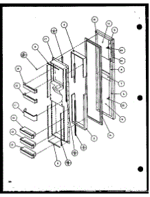 Freezer Door (Sld22jb / P1116105w) (Sld22jb / P1116106w) parts for Amana Side-By-Side Refrigerator SLD25JP-P1116505W from AppliancePartsPros.com