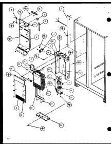 Evaporator And Air Handling (Sld25j / P1116501w) (Sld25j / P1116502w) parts for Amana Side-By-Side Refrigerator SLD25JP-P1116506W from AppliancePartsPros.com