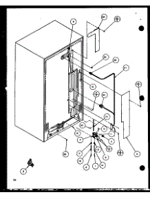 Cabinetback (Sld25jb / P1116503w) (Sld25jb / P1116504w) parts for Amana Side-By-Side Refrigerator SLD25JP-P1116506W from AppliancePartsPros.com