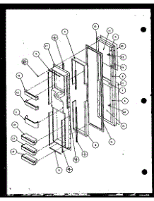 Freezer Door (Sld25j / P7870110w) (Sld25jb / P7870111w) (Sld25jp / P7870112w) (Sld22jb / P7870133w) parts for Amana Side-By-Side Refrigerator SLD25JP-P7870112W from AppliancePartsPros.com