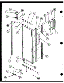 Refrigerator Door Hinge And Trim Parts parts for Amana Side-By-Side Refrigerator SLD25M2L-P1121107WL from AppliancePartsPros.com
