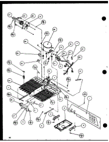 Machine Compartment Panasonic Compressor (Sld22mbg / P1120805wg) (Sld22mbw / P1120805ww) (Sld22mbl / P1120805wl) (Sld22mb2w / P1155001ww) (Sld22mb2l / P1155001wl) (Sld25mw / P1121101ww) (Sld25mg / P1121101wg) (Sld25ml / P1121101wl) (Sld25mbg / P1121103wg) (Sld25mbl / P112110 parts for Amana Side-By-Side Refrigerator SLD25M2L-P1121107WL from AppliancePartsPros.com