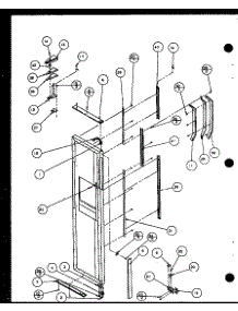 Freezer Door Hinge And Trim Parts parts for Amana Side-By-Side Refrigerator SLD25MG-P1121102WG from AppliancePartsPros.com
