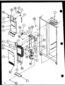 Evaporator And Air Handling parts for Amana Side-By-Side Refrigerator SLD25MG-P1121102WG from AppliancePartsPros.com