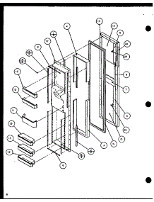 Freezer Door parts for Amana Side-By-Side Refrigerator SLDE25J-P7870137W from AppliancePartsPros.com