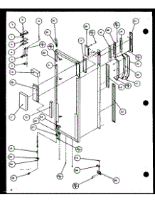 Refrigerator Door Hinge And Trim Parts parts for Amana Side-By-Side Refrigerator SLDE25J-P7870137W from AppliancePartsPros.com