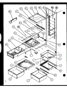 Refrigerator Shelving And Drawers. S39b03@Refrigerator parts for Amana Side-By-Side Refrigerator SLDE25J-P7870137W from AppliancePartsPros.com