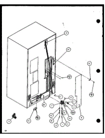 Cabinet Back parts for Amana Side-By-Side Refrigerator SLDE25J-P7870137W from AppliancePartsPros.com
