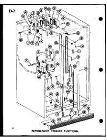 Refrigerator Freezer Functional parts for Amana Side-By-Side Refrigerator SLDI22F-1-G-P75400-14WG from AppliancePartsPros.com