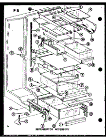Refrigerator Accessory parts for Amana Side-By-Side Refrigerator SLDI25F-L-P76421-1WL from AppliancePartsPros.com