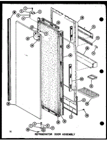 Refrigerator Door Assembly parts for Amana Side-By-Side Refrigerator SLDI25F-P7642102W from AppliancePartsPros.com