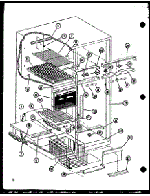 Freezer Shelves parts for Amana Side-By-Side Refrigerator SLDI25F-P7642104W from AppliancePartsPros.com