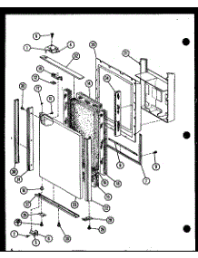 Upper Freezer Door Assembly parts for Amana Side-By-Side Refrigerator SLDI25G-P7642105W from AppliancePartsPros.com